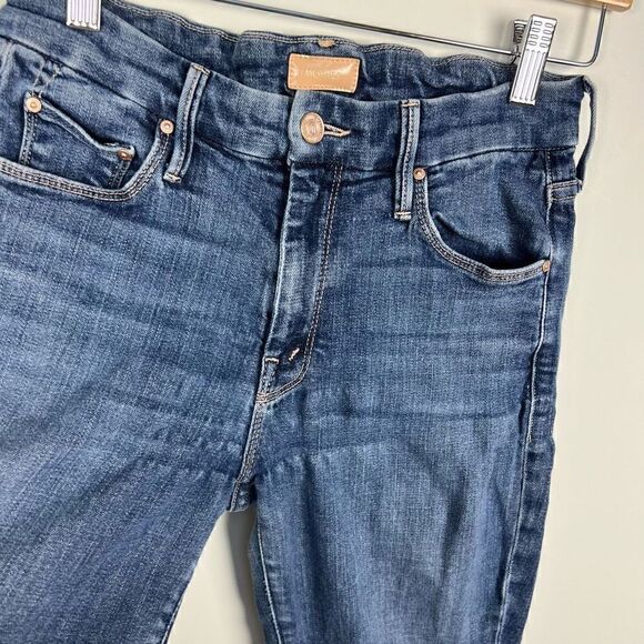 Mother Looker Ankle Fray Skinny Jeans in Girl Crush Raw Hem women’s size 27 - Picture 14 of 15